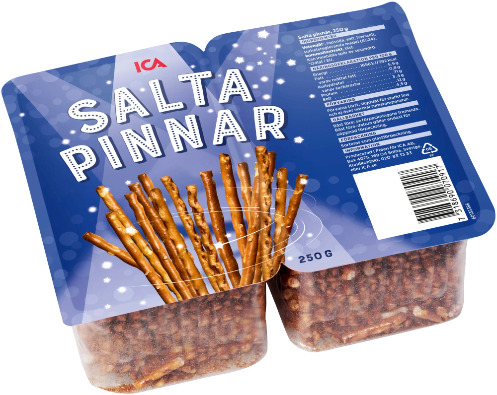 Erbjudanden på Salta pinnar (ICA) från ICA Kvantum för 15 kr