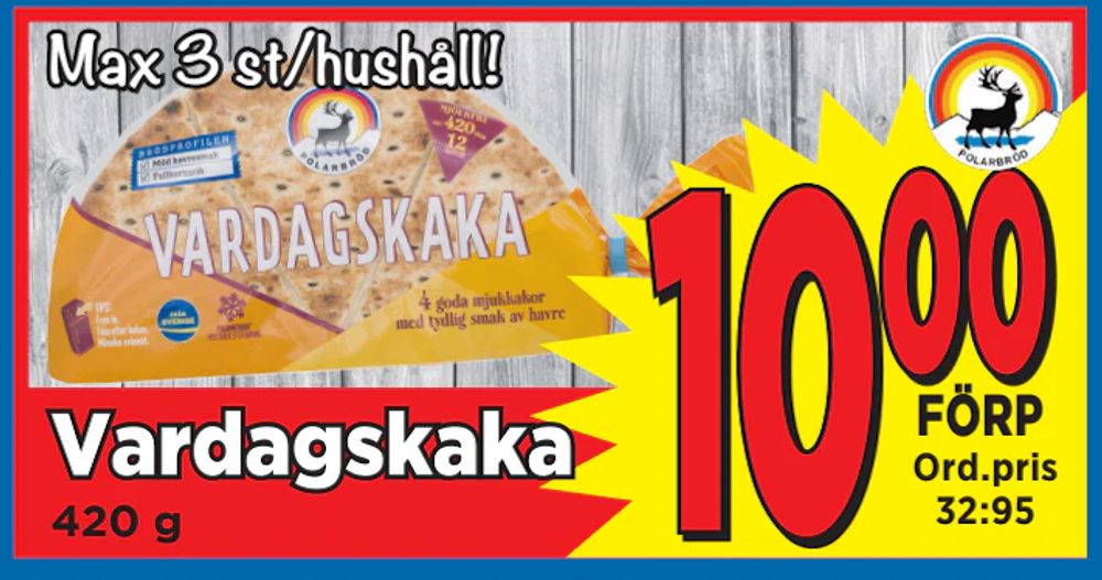 Erbjudanden på Vardagskaka från Supergrossen för 10 kr