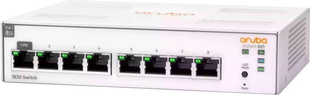 Tilbud på HPE Aruba Instant On 1830 8G Switch - Switch - smart - 8 x 10/100/1000 - desktop fra ComputerSalg til 801 kr.