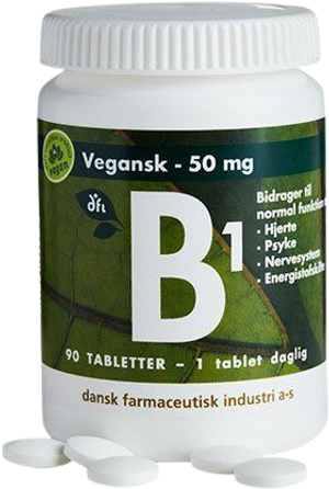 B1 50 mg Vegansk (Grønne dfi vitaminer)