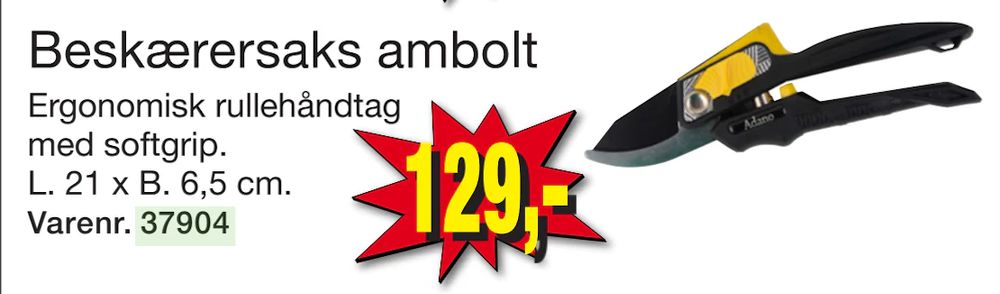 Tilbud på Beskærersaks ambolt fra Harald Nyborg til 129 kr.