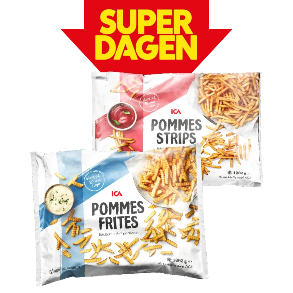 Erbjudanden på Pommes Frites, Strips (ICA) från ICA Supermarket för 15 kr