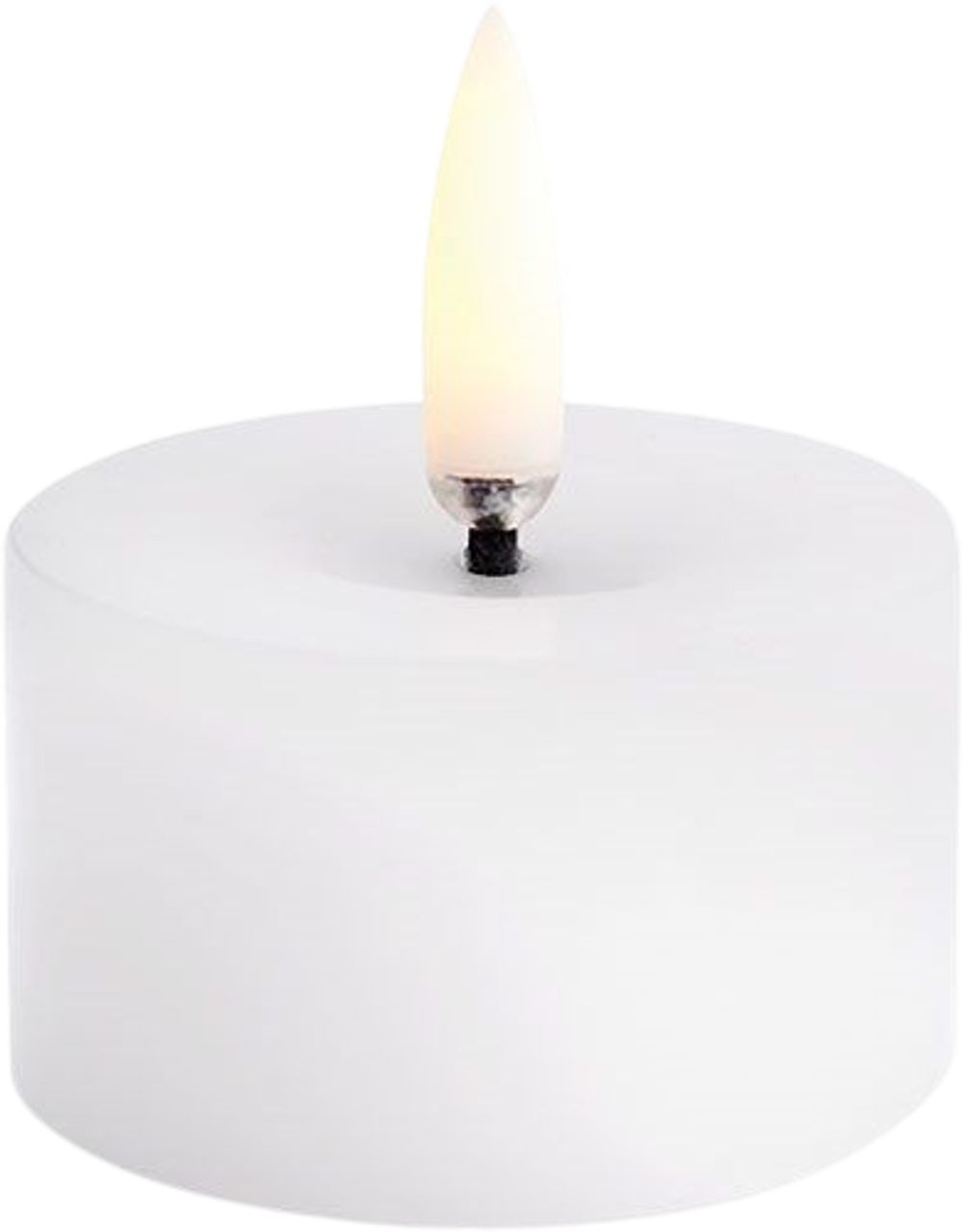 Tilbud på LED melted Bloklys, Nordic White, Smooth, 5x2,8 cm Nordic white (Uyuni lighting) fra Helsam til 99 kr.