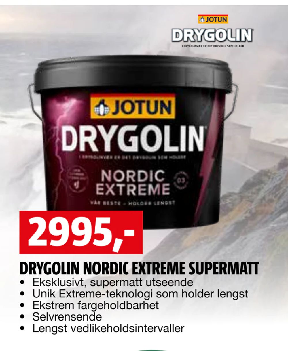 Tilbud på DRYGOLIN NORDIC EXTREME SUPERMATT fra BAUHAUS til 2 995 kr
