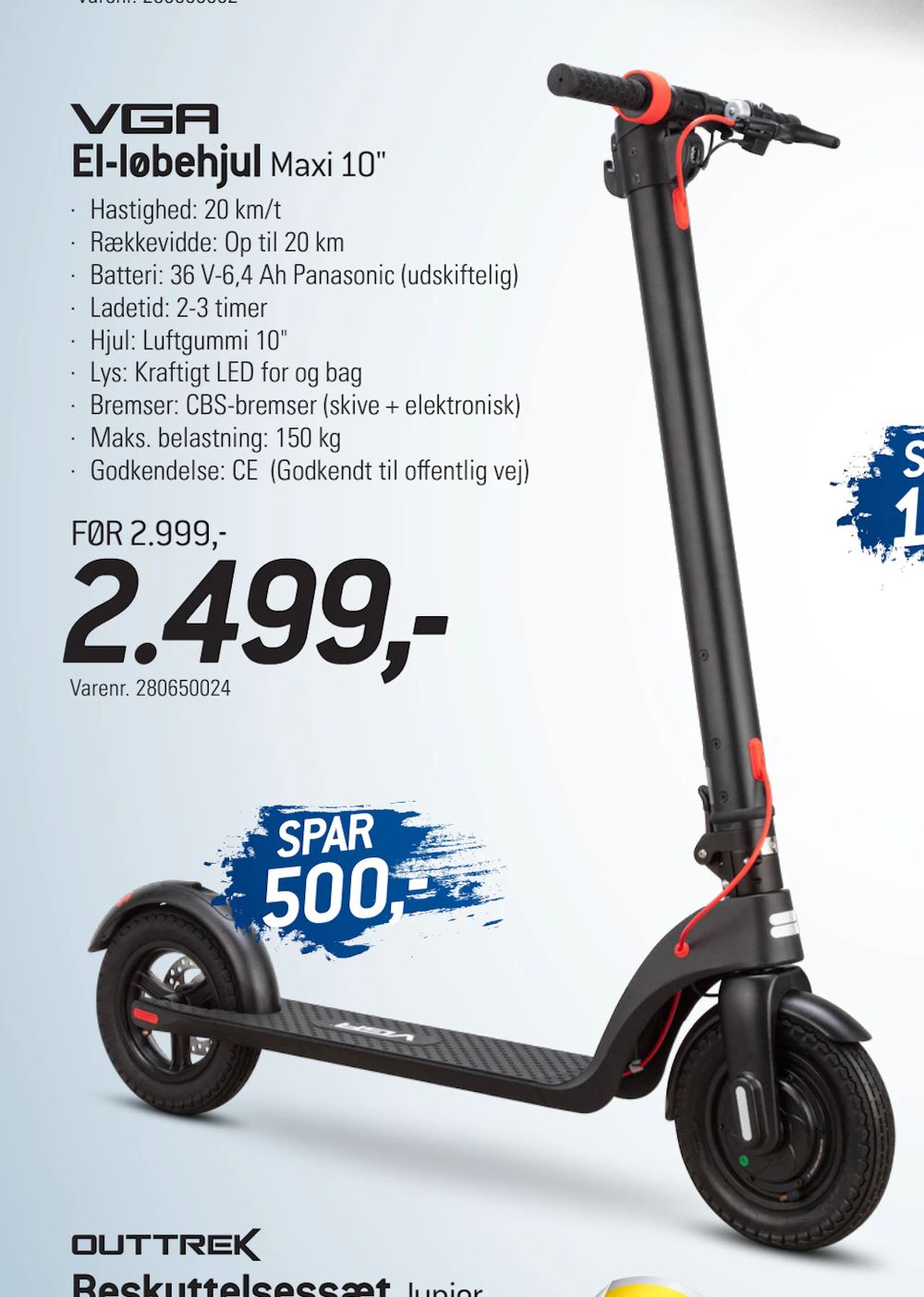 Tilbud på El-løbehjul Maxi 10" fra thansen til 2.499 kr.