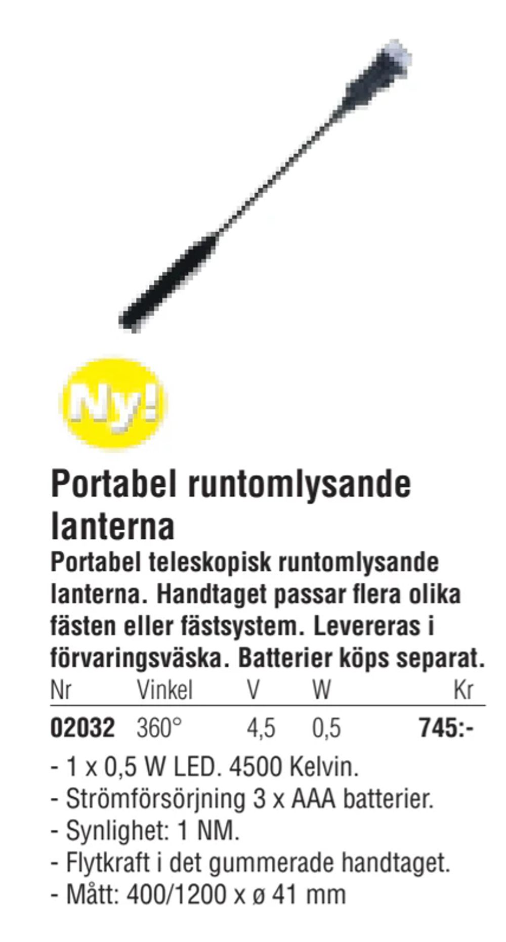 Erbjudanden på Portabel runtomlysande lanterna från Erlandsons Brygga för 745 kr