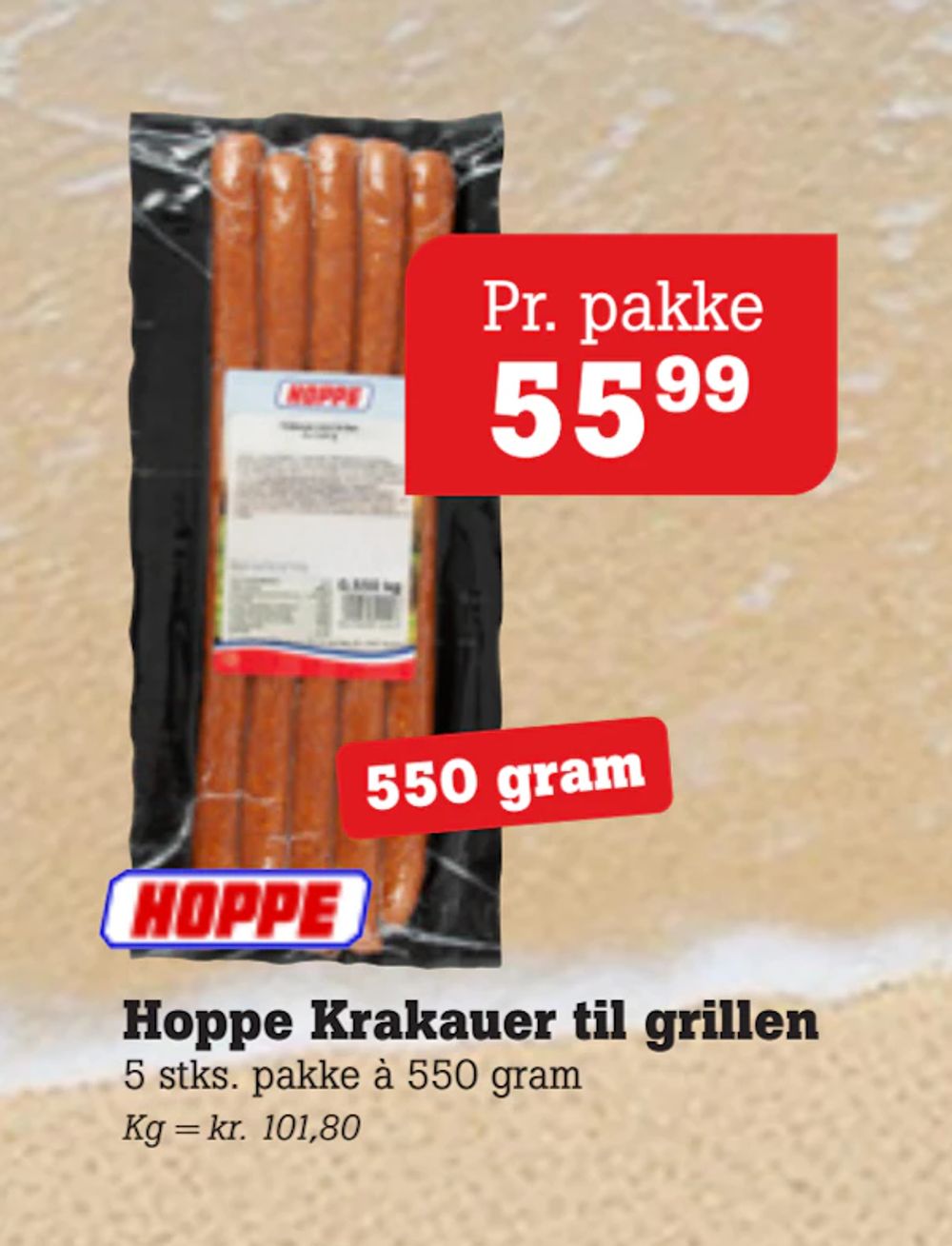 Tilbud på Hoppe Krakauer til grillen fra Poetzsch Padborg til 55,99 kr.