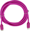 Opladekabel - USB-C til USB-C i Pink Tekstil (2 meter)