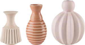 Nordic Design Samsurium Minibell Vase 3 stk, Coral (Dottir)