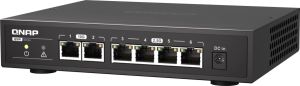 QNAP QSW-2104-2T - Switch - ikke administreret - 2 x 100/1000/2.5G/5G/10GBase-T + 4 x 100/1000/2.5G - desktop