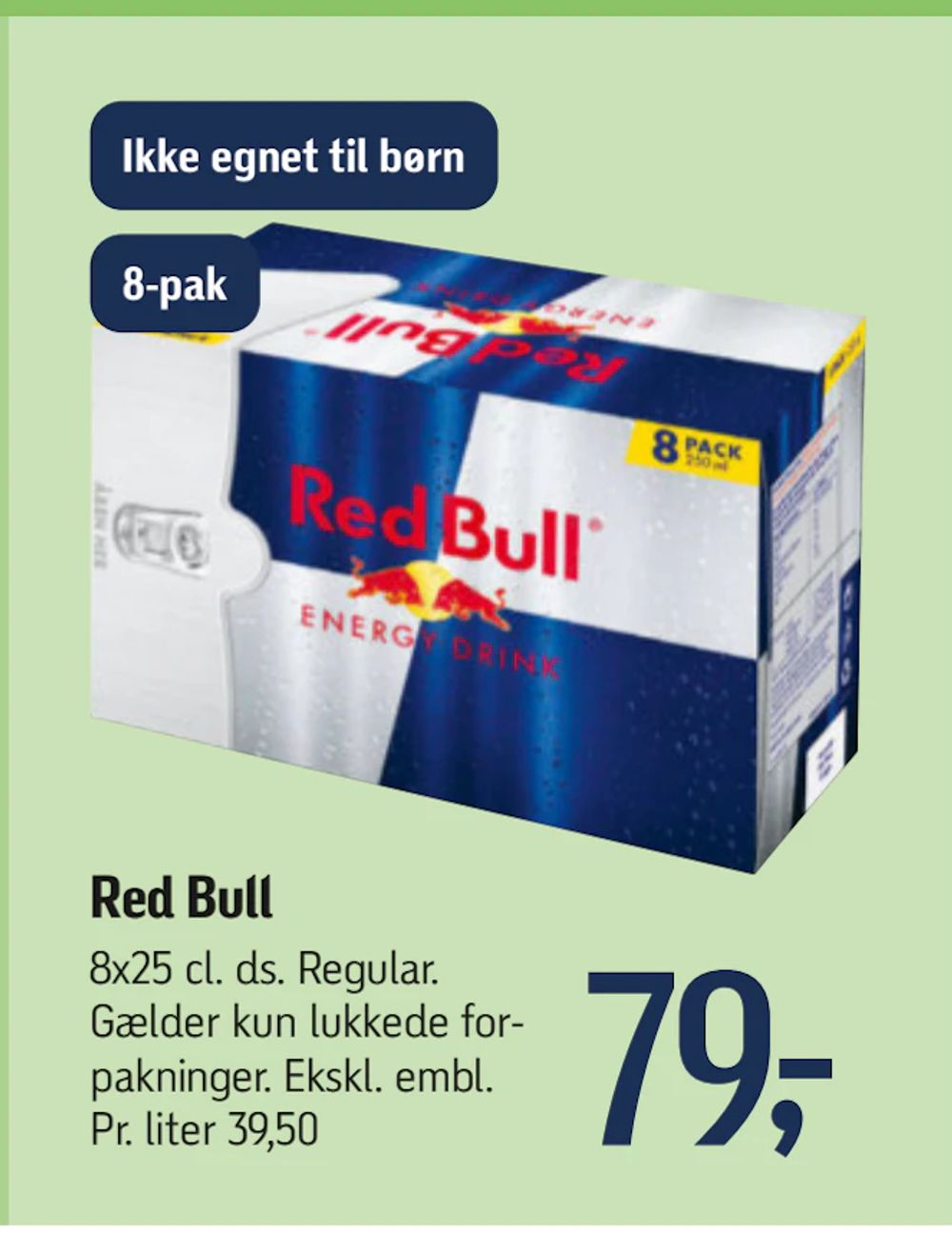 Tilbud på Red Bull fra føtex til 79 kr.
