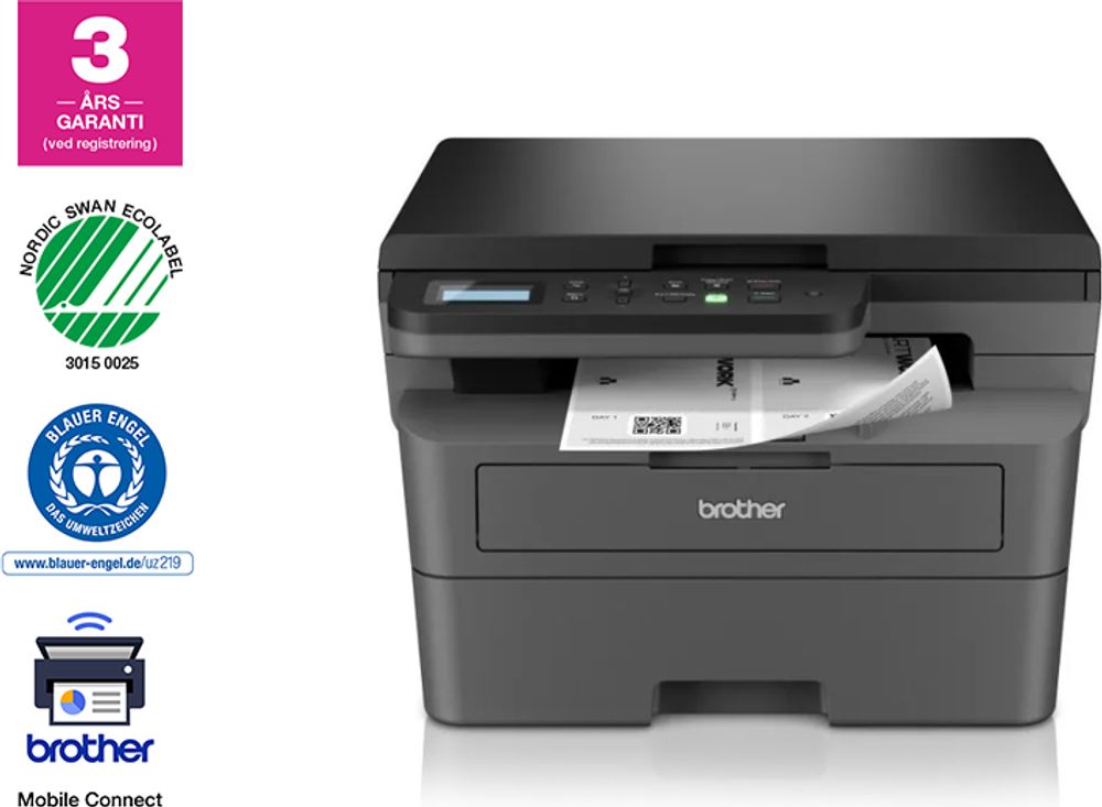 Tilbud på Brother DCP-L2620DW - alt-i-én A4 s/h-laserprinter fra ComputerSalg til 1.726 kr.