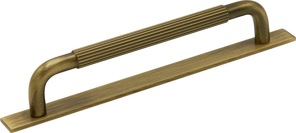 Tilbud på HELIX STRIPE Håndtak m/bakplate 169 mm (C/C:160), Antikk bronse fra Flisekompaniet til 265 kr