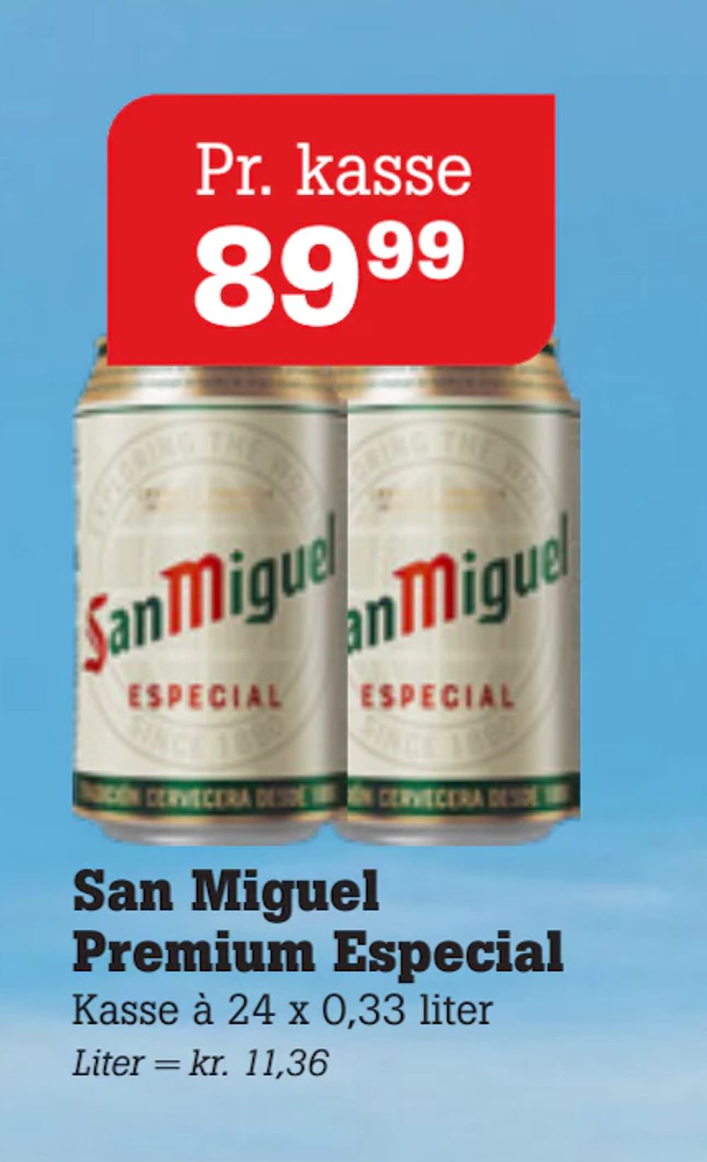 Tilbud på San Miguel Premium Especial fra Poetzsch Padborg til 89,99 kr.