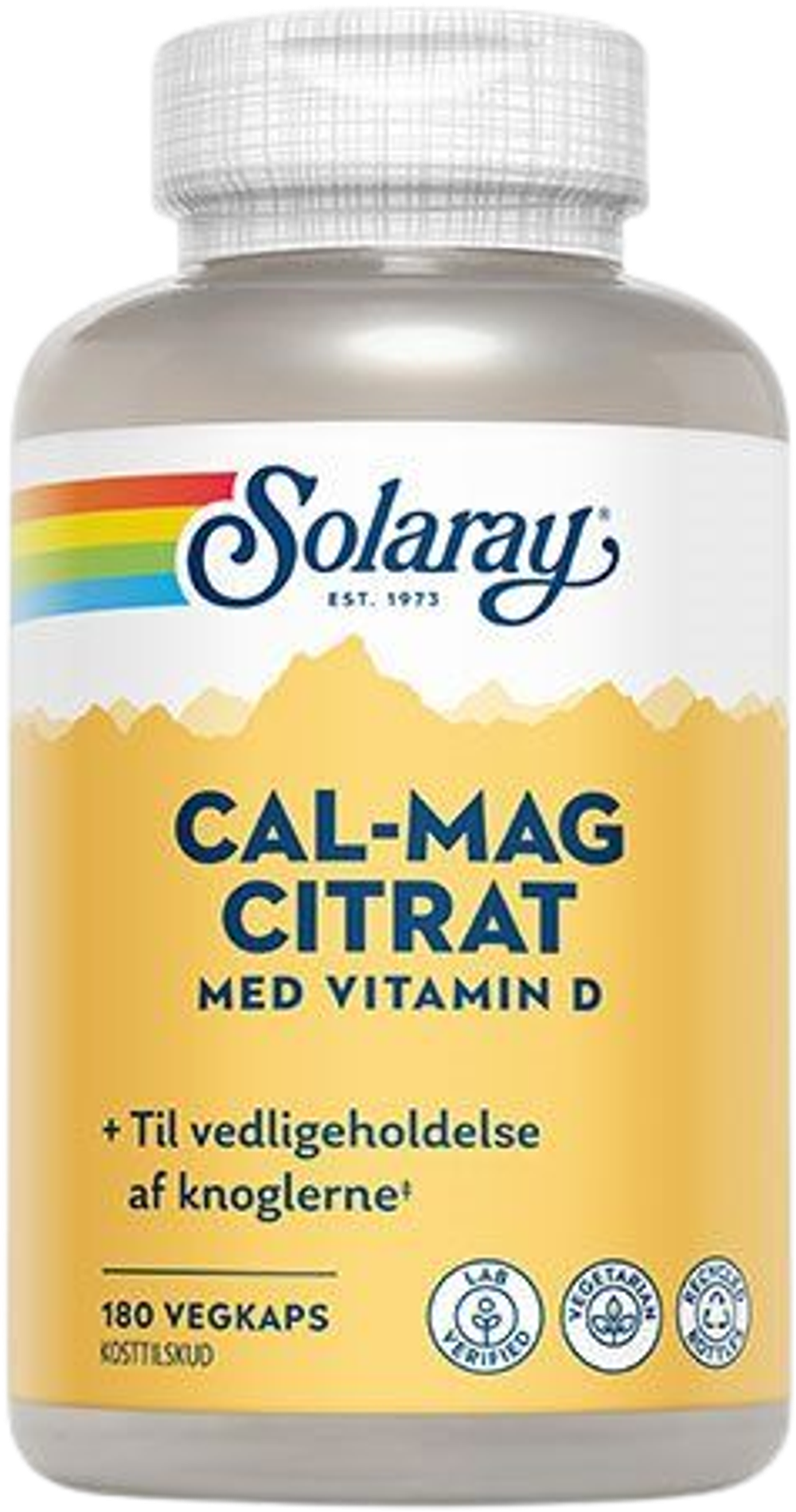 Tilbud på Calcium Magnesium Citrat med vitamin D (Solaray) fra Helsam til 204,95 kr.