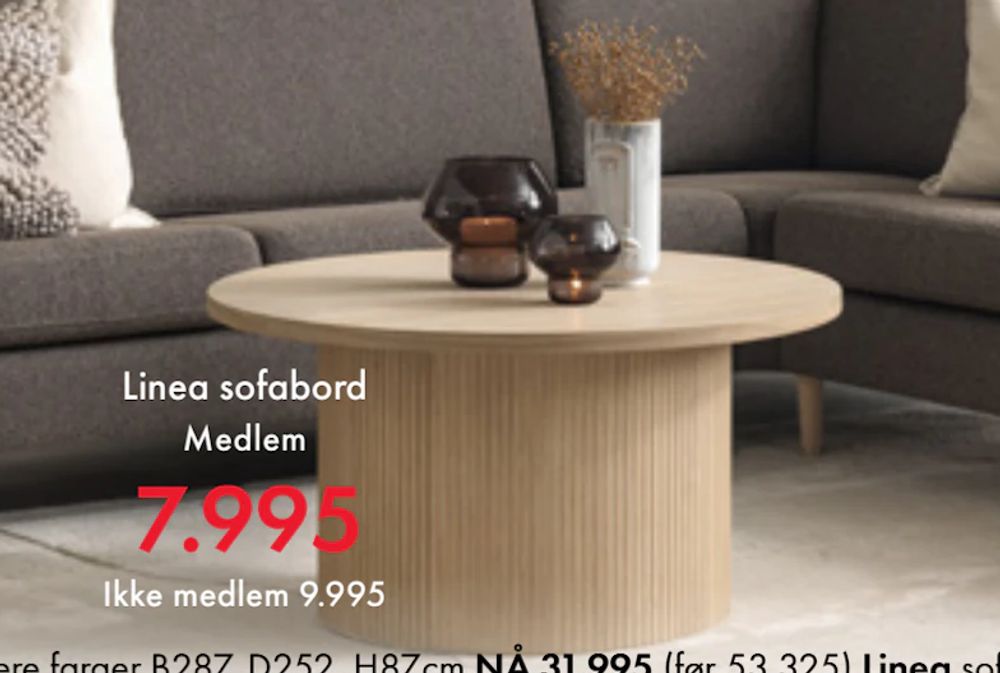 Tilbud på Linea sofabord fra Fagmøbler til 9 995 kr
