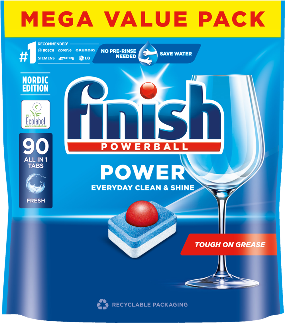 Tilbud på Finish Power All in 1 Opvasketabs fra Fleggaard til 299,99 kr.