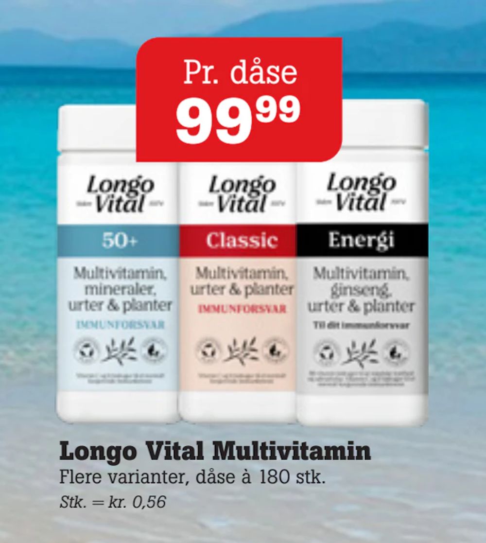 Tilbud på Longo Vital Multivitamin fra Poetzsch Padborg til 99,99 kr.