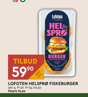 LOFOTEN HELSPRØ FISKEBURGER
