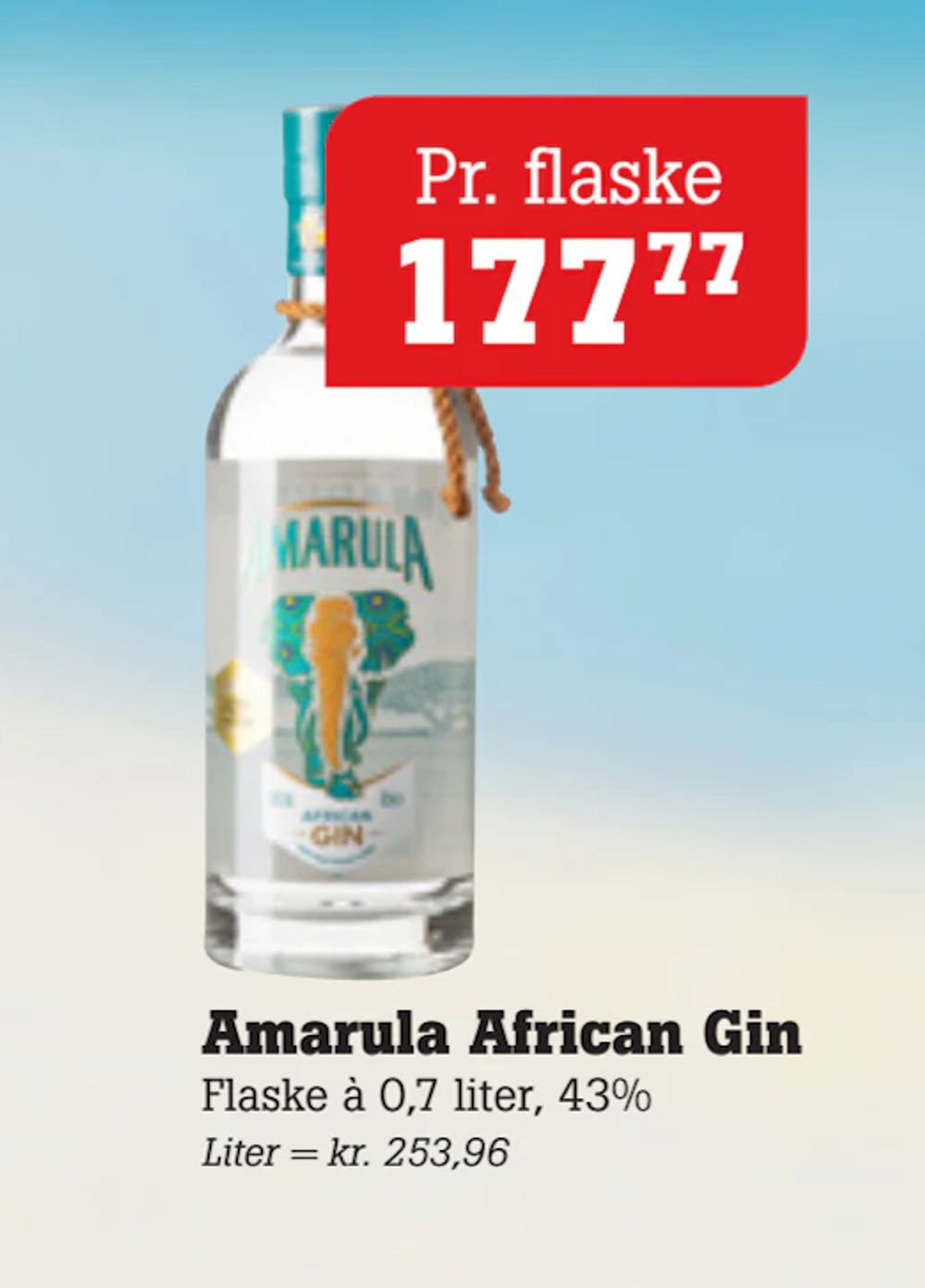 Tilbud på Amarula African Gin fra Poetzsch Padborg til 177,77 kr.
