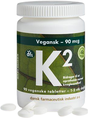 K2 vitamin 90 mcg vegetabilsk (Grønne dfi vitaminer)