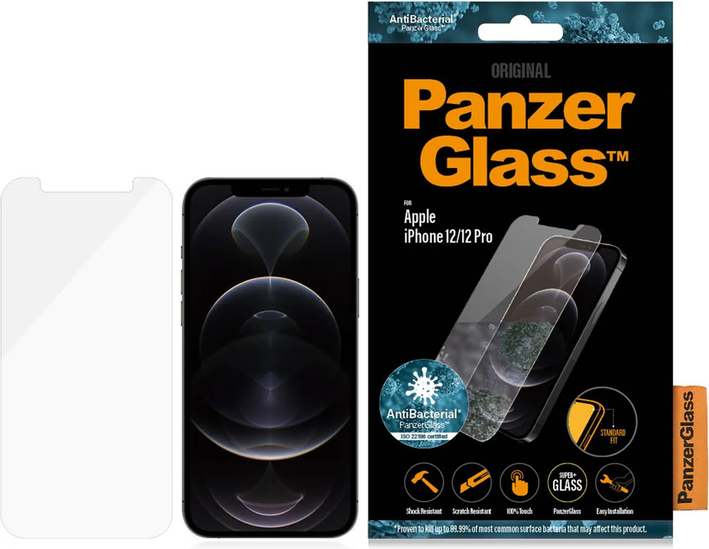 Tilbud på PanzerGlass™ | Skærmbeskyttelse - Classic-Fit | Apple iPhone 12/12 Pro fra ComputerSalg til 98 kr.