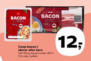 Coop bacon i skiver eller tern