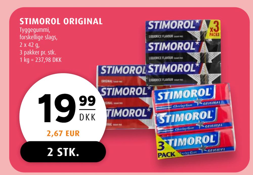 Tilbud på STIMOROL ORIGINAL fra Scandinavian Park til 19,99 kr.