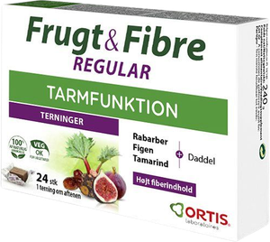 Frugt & Fibre tyggeterning 24 stk (Ortis)