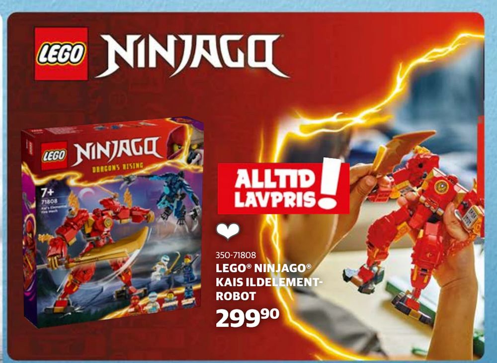 Tilbud på LEGO® NINJAGO® KAIS ILDELEMENTROBOT fra Lekia til 299,90 kr