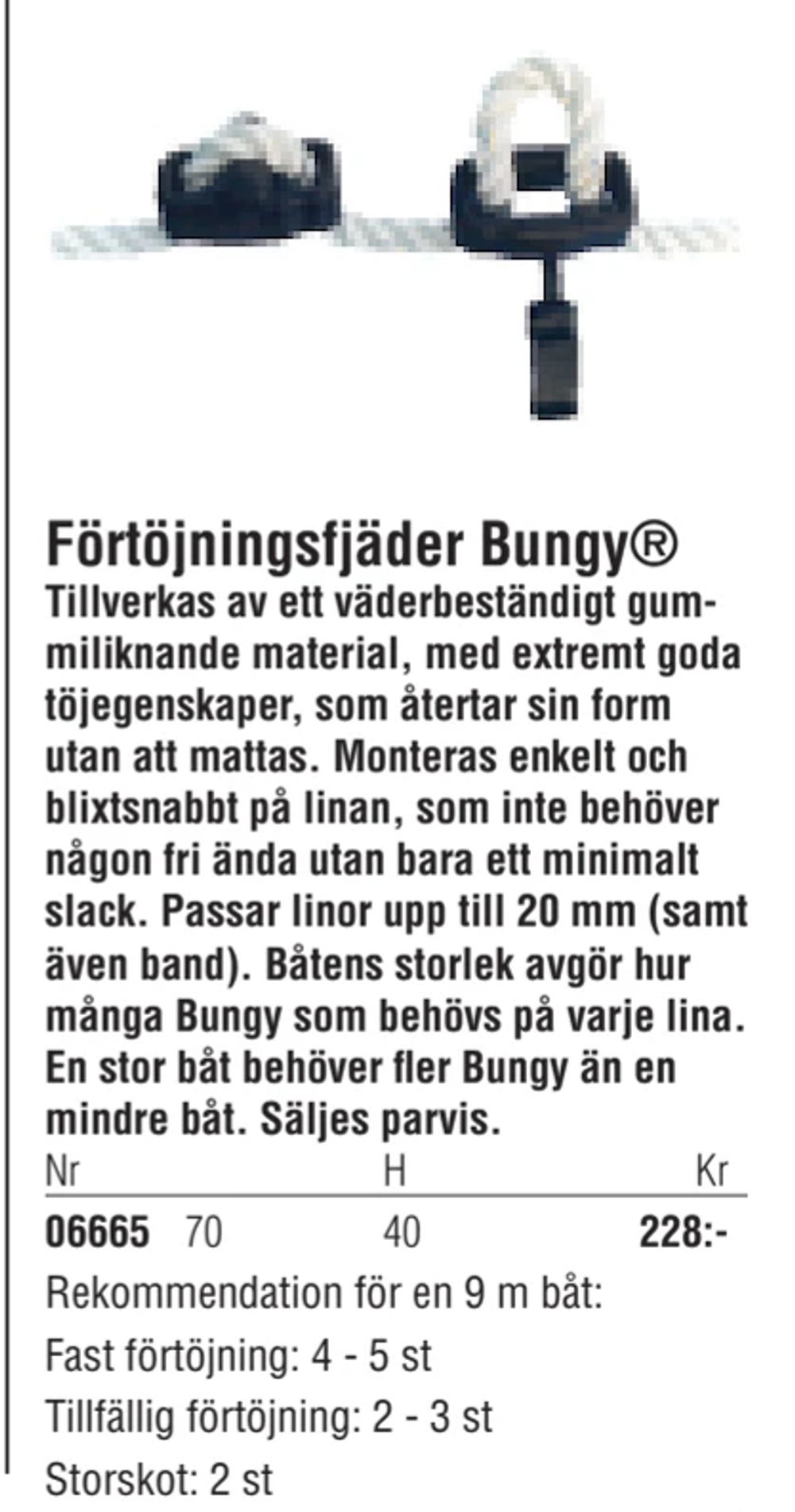 Erbjudanden på Förtöjningsfjäder Bungy® från Erlandsons Brygga för 228 kr