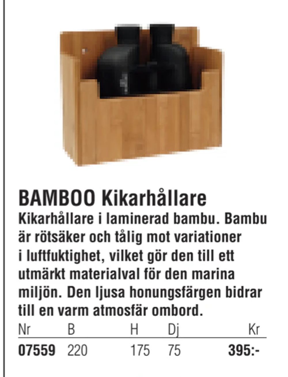 Erbjudanden på BAMBOO Kikarhållare från Erlandsons Brygga för 395 kr