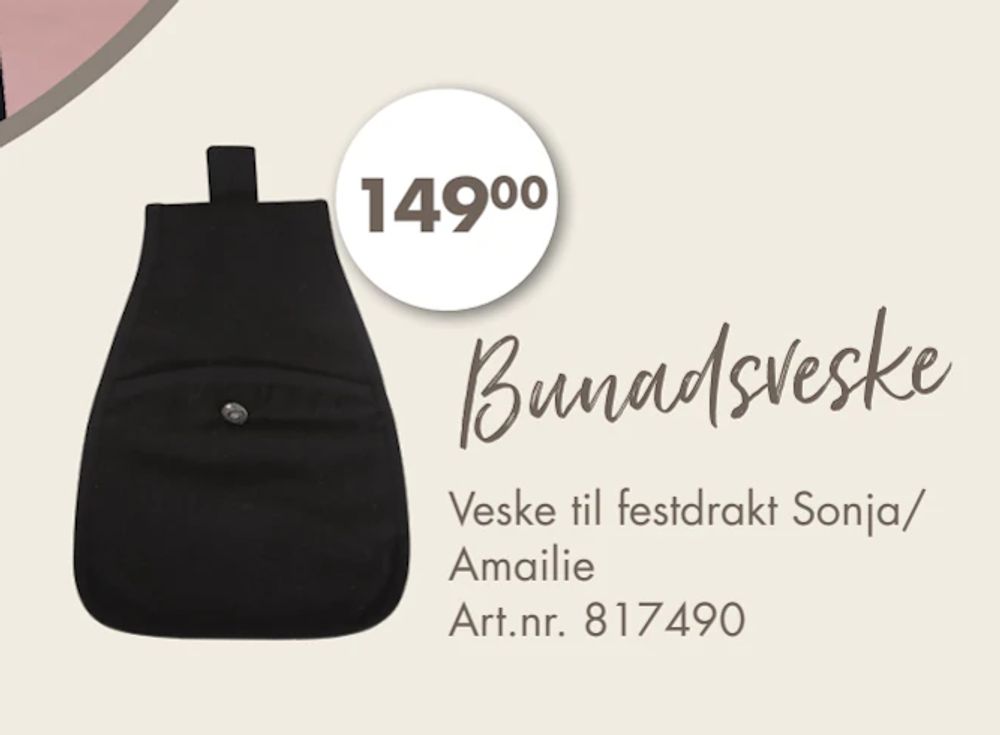 Tilbud på Veske til festdrakt Sonja/ Amailie fra Spar Kjøp til 149 kr