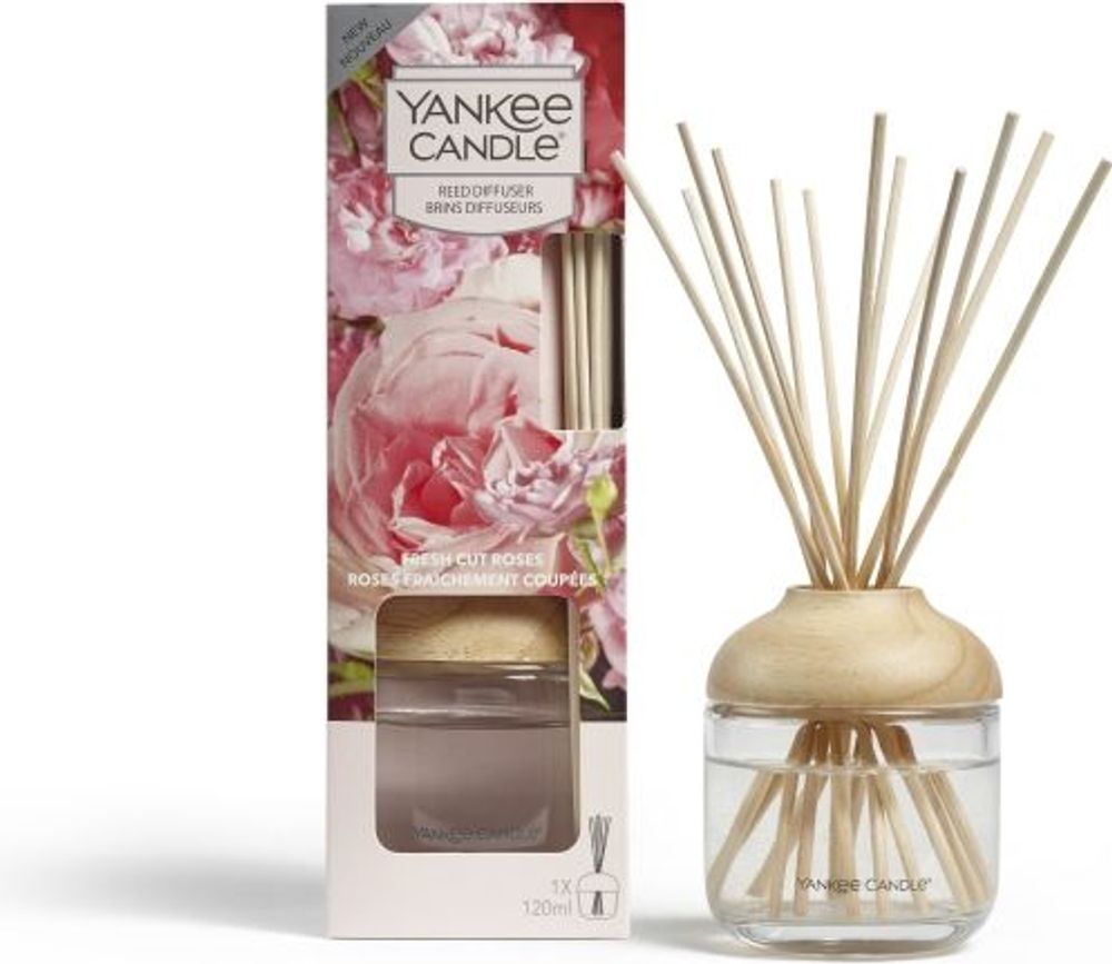 Tilbud på Yankee Candle -Reed Diffuser- Fresh Cut Roses - 120 ml fra ComputerSalg til 255 kr.