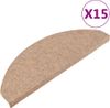 vidaXL trappemåtter 15 stk. 65x22,5x3,5 cm selvklæbende beige