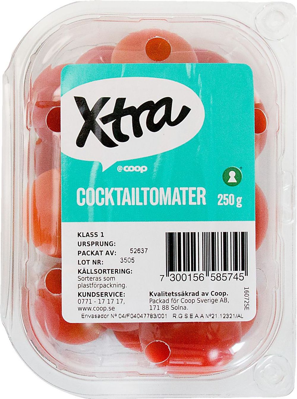 Erbjudanden på Cocktailtomater i ask (Spanien/Marocko/Xtra.) från Coop X:-TRA för 13,90 kr