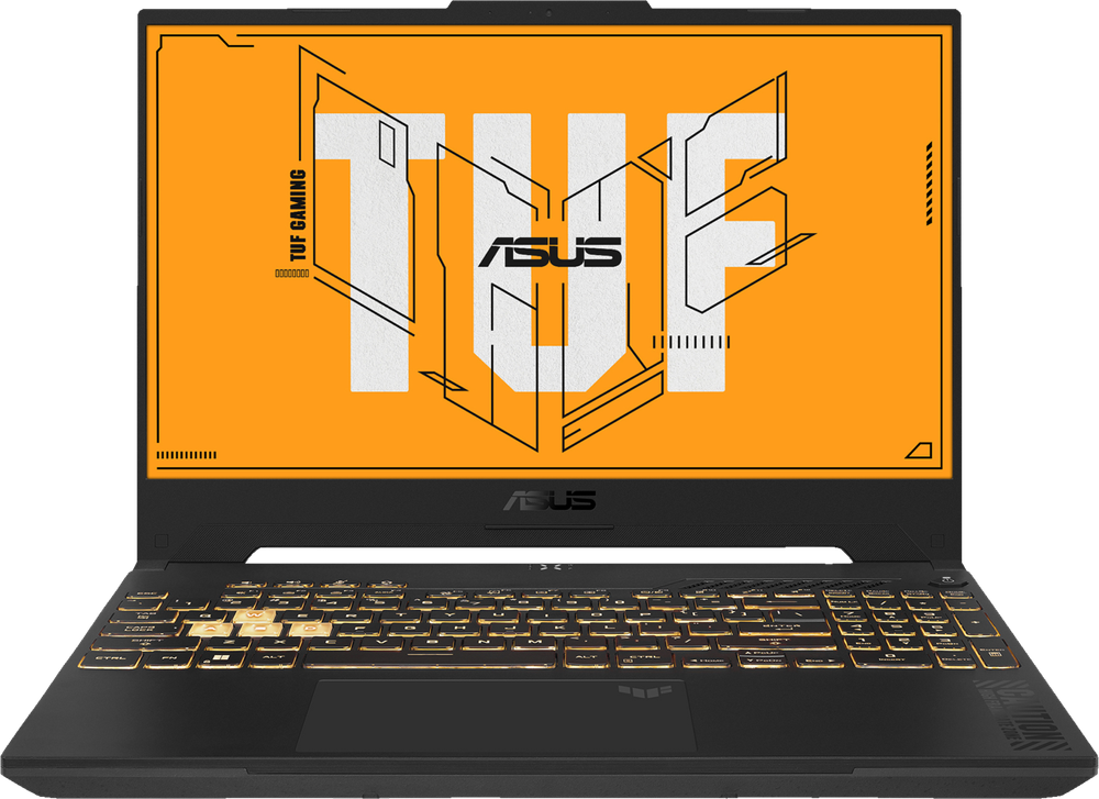 Tilbud på Asus TUF Gaming A15 R9-7/16/512/4070 15,6" bærbar gaming computer fra Elgiganten til 9.999 kr.