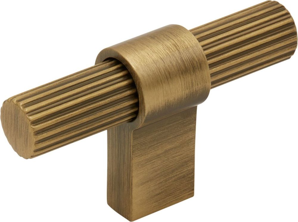 Tilbud på HELIX STRIPE T-håndtak 60 mm, Antikk bronse fra Flisekompaniet til 125 kr