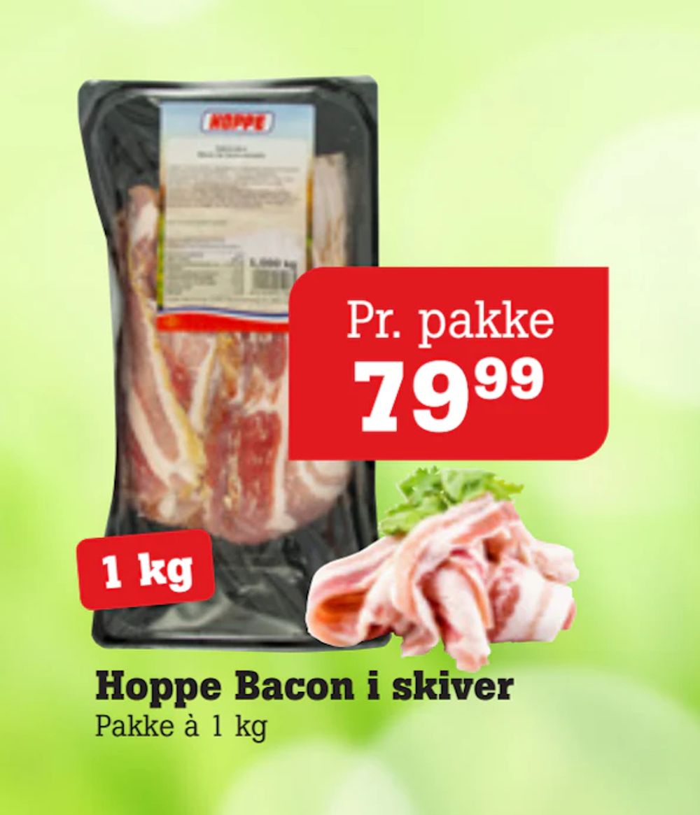 Tilbud på Hoppe Bacon i skiver fra Poetzsch Padborg til 79,99 kr.