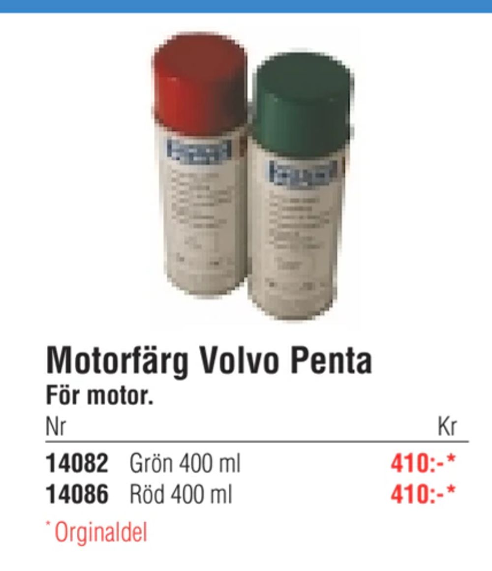Erbjudanden på Motorfärg Volvo Penta från Erlandsons Brygga för 410 kr