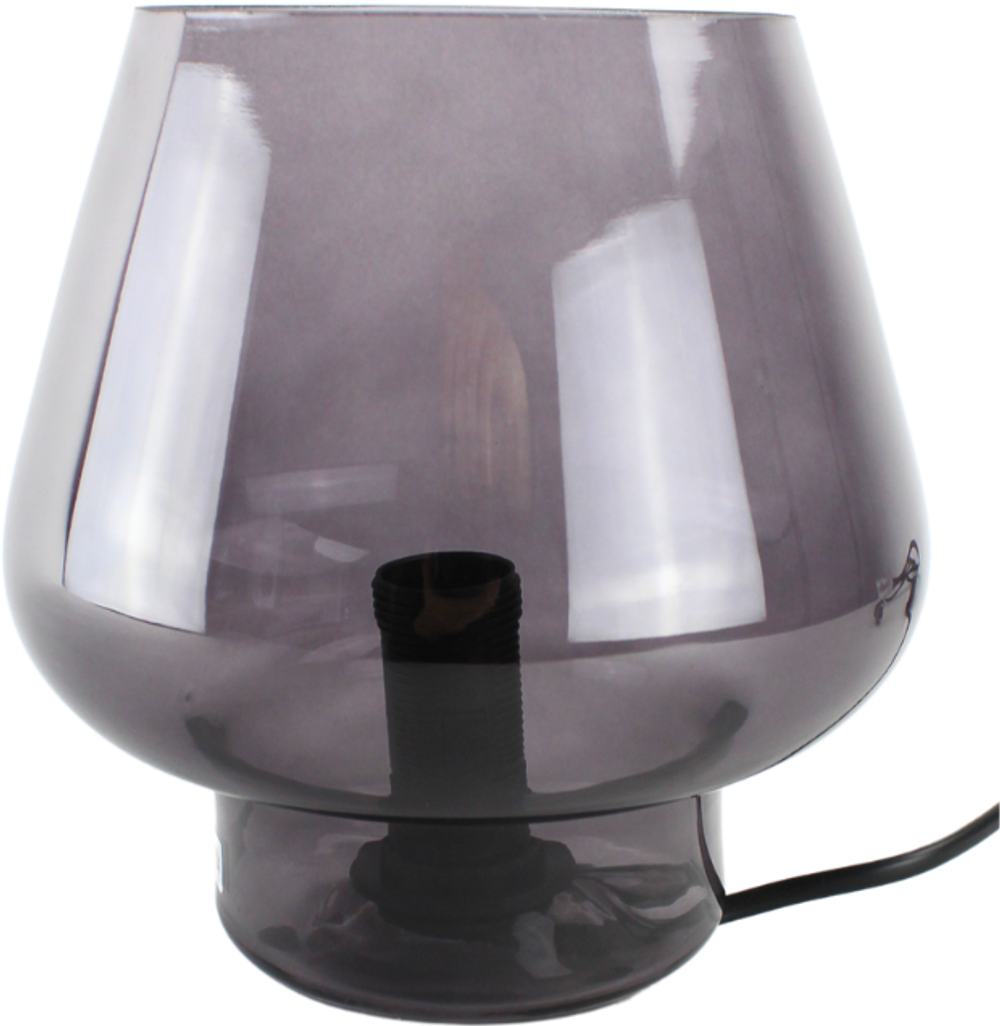 Tilbud på Glas Bordlampe i Smoked (Ø16,5cm) fra Basic & More til 97 kr.