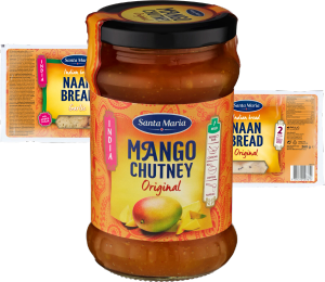 Naanbröd, Mango chutney (Santa Maria)