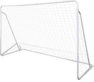 vidaXL Fotbollsmål med nät stål 240 x 90 x 150 cm högkvalitativ