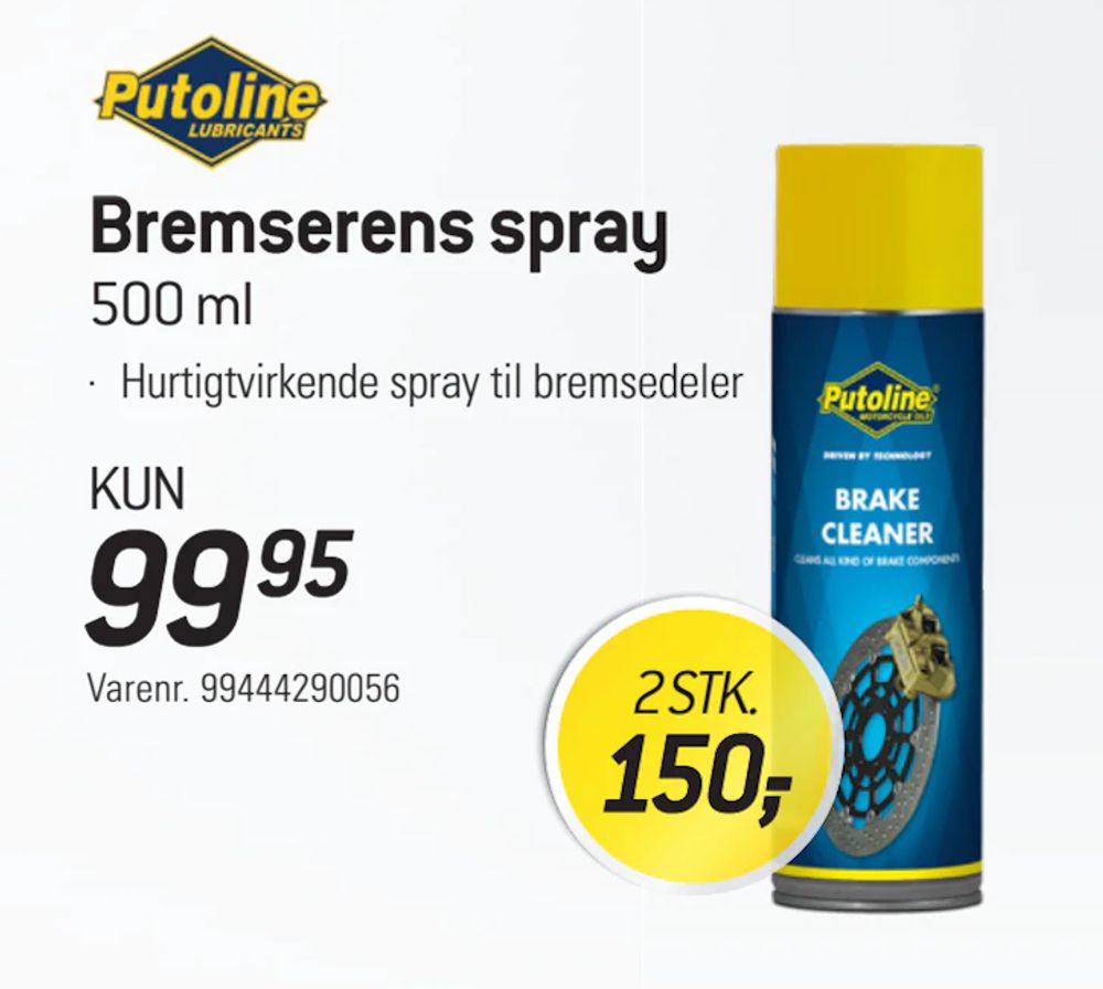 Tilbud på Bremserens spray fra thansen til 150 kr