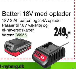 Batteri 18V med oplader