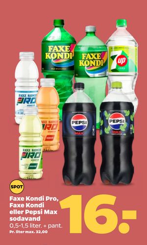 Faxe Kondi Pro, Faxe Kondi eller Pepsi Max sodavand