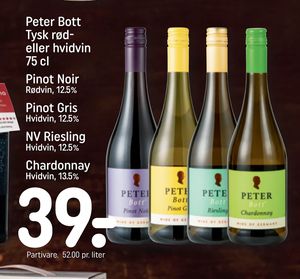 Peter Bott Tysk rød- eller hvidvin 75 cl