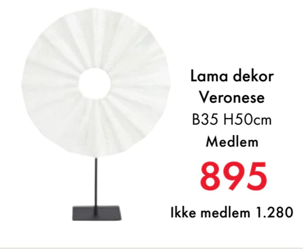 Tilbud på Lama dekor Veronese fra Fagmøbler til 1 280 kr