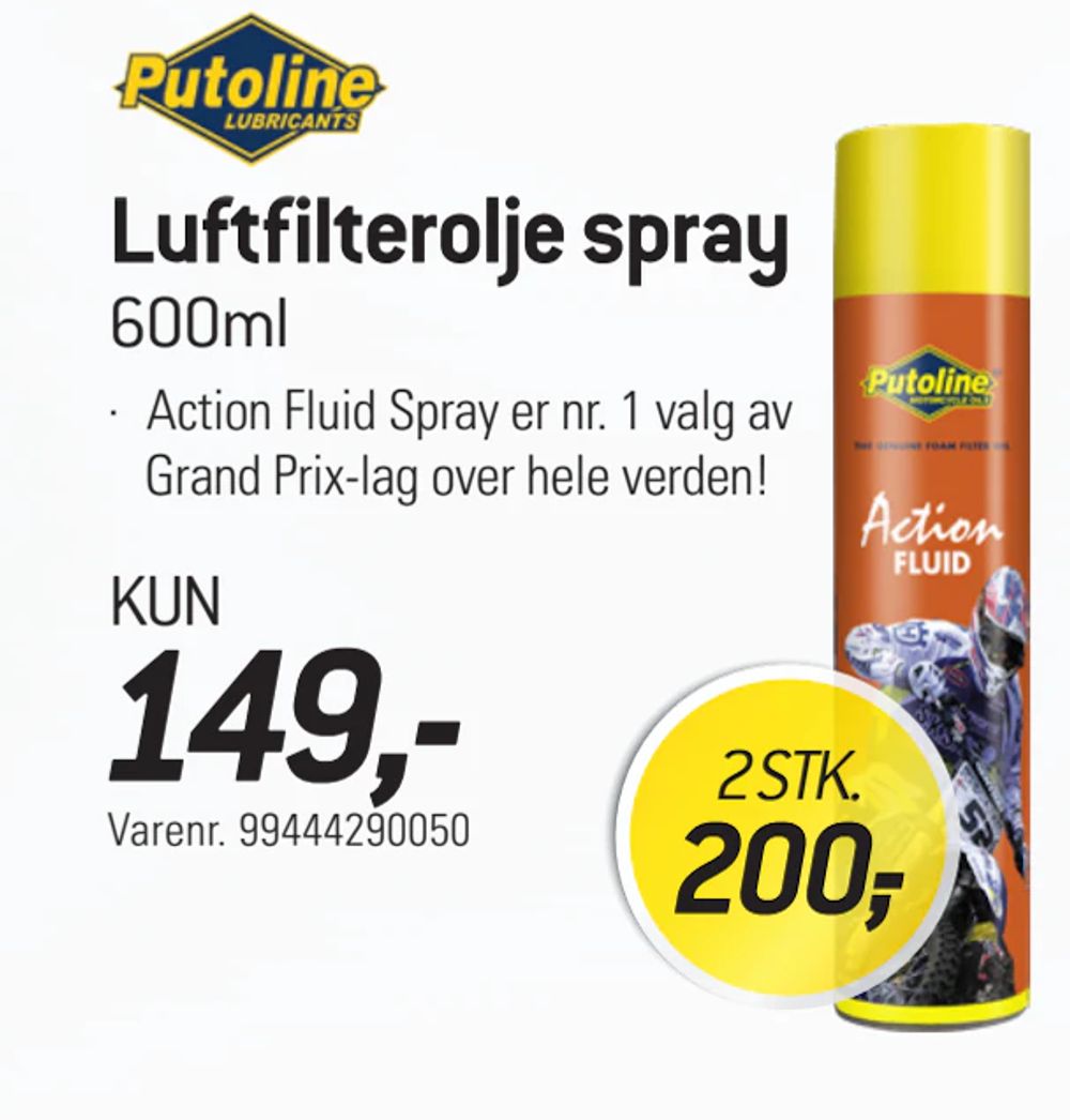 Tilbud på Luftfilterolje spray fra thansen til 200 kr