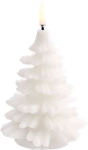 LED candle Christmas tree, NW, Smooth, 9x12 cm Nordic white (Uyuni lighting)